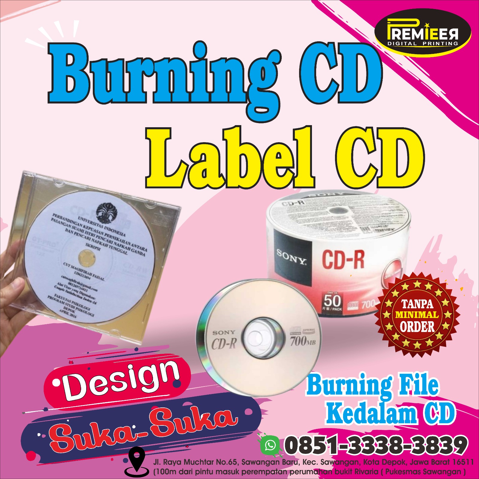 Burning CD, Label CD