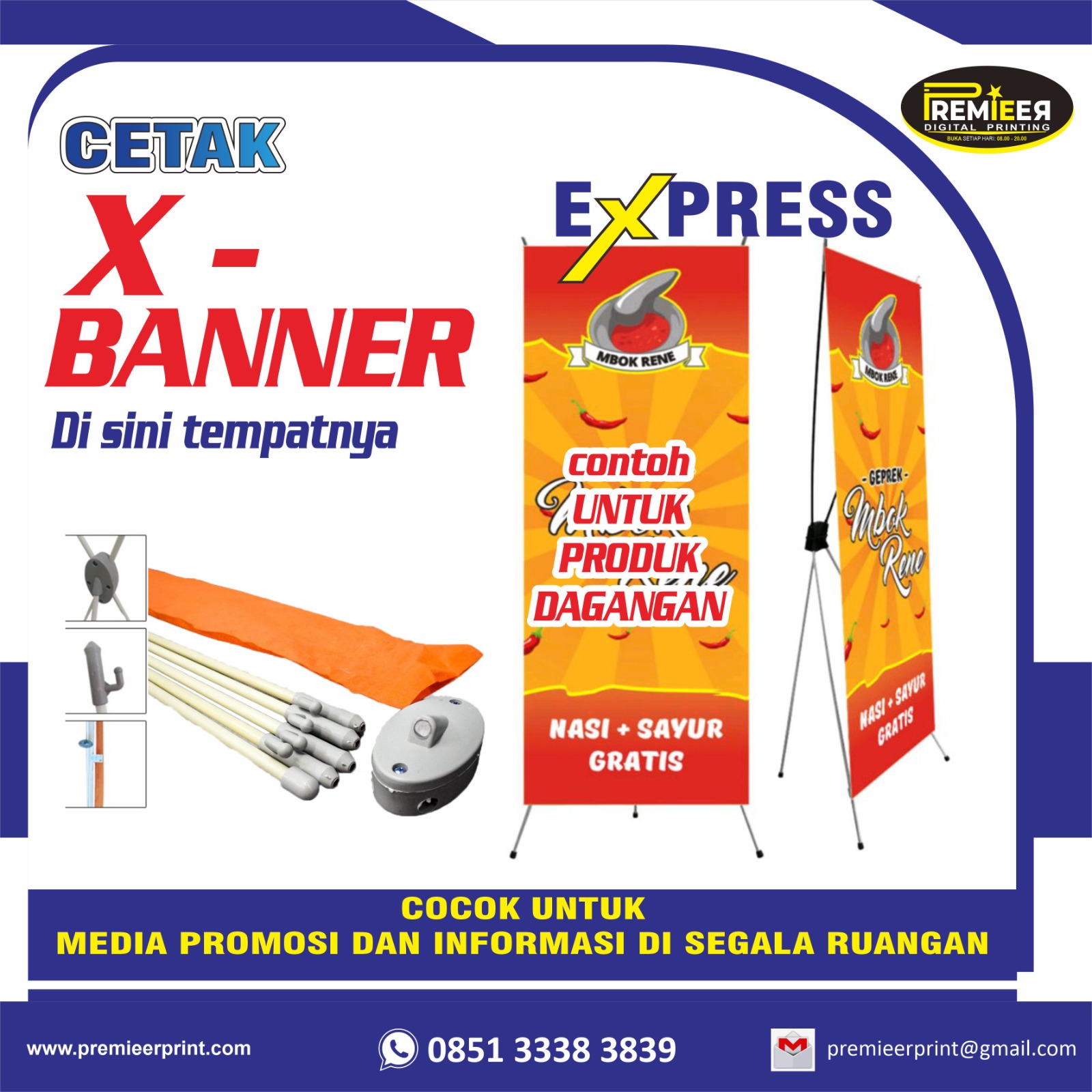 Cetak X-banner 60x160