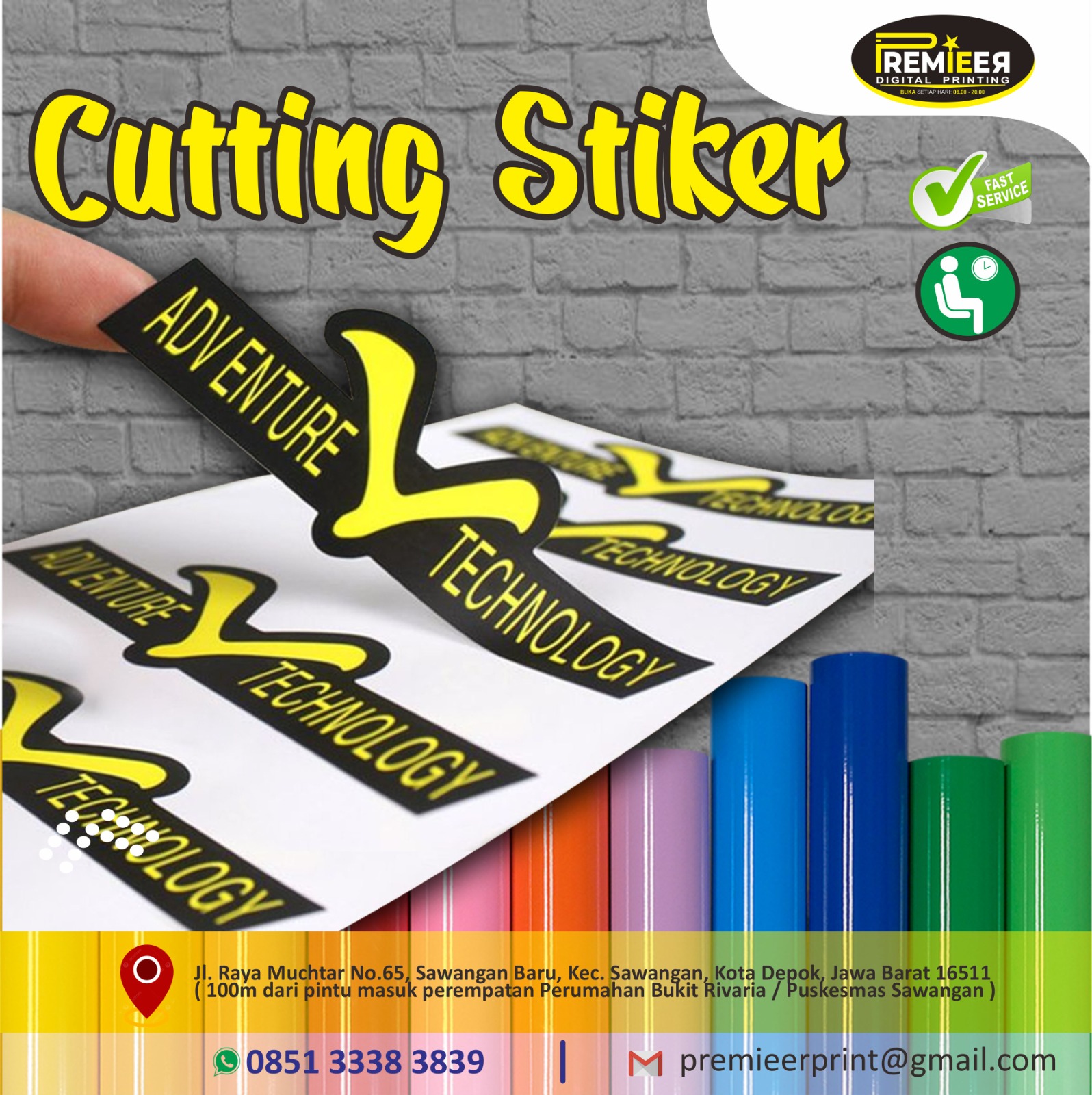 Jasa cutting stiker vinyl