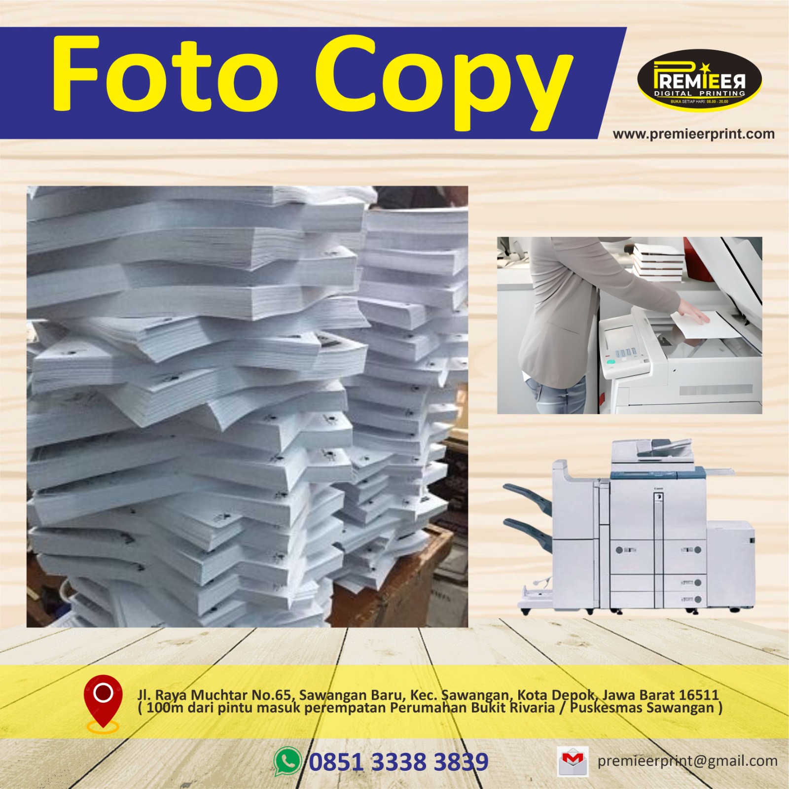 Layanan fotocopy hitam putih dan warna