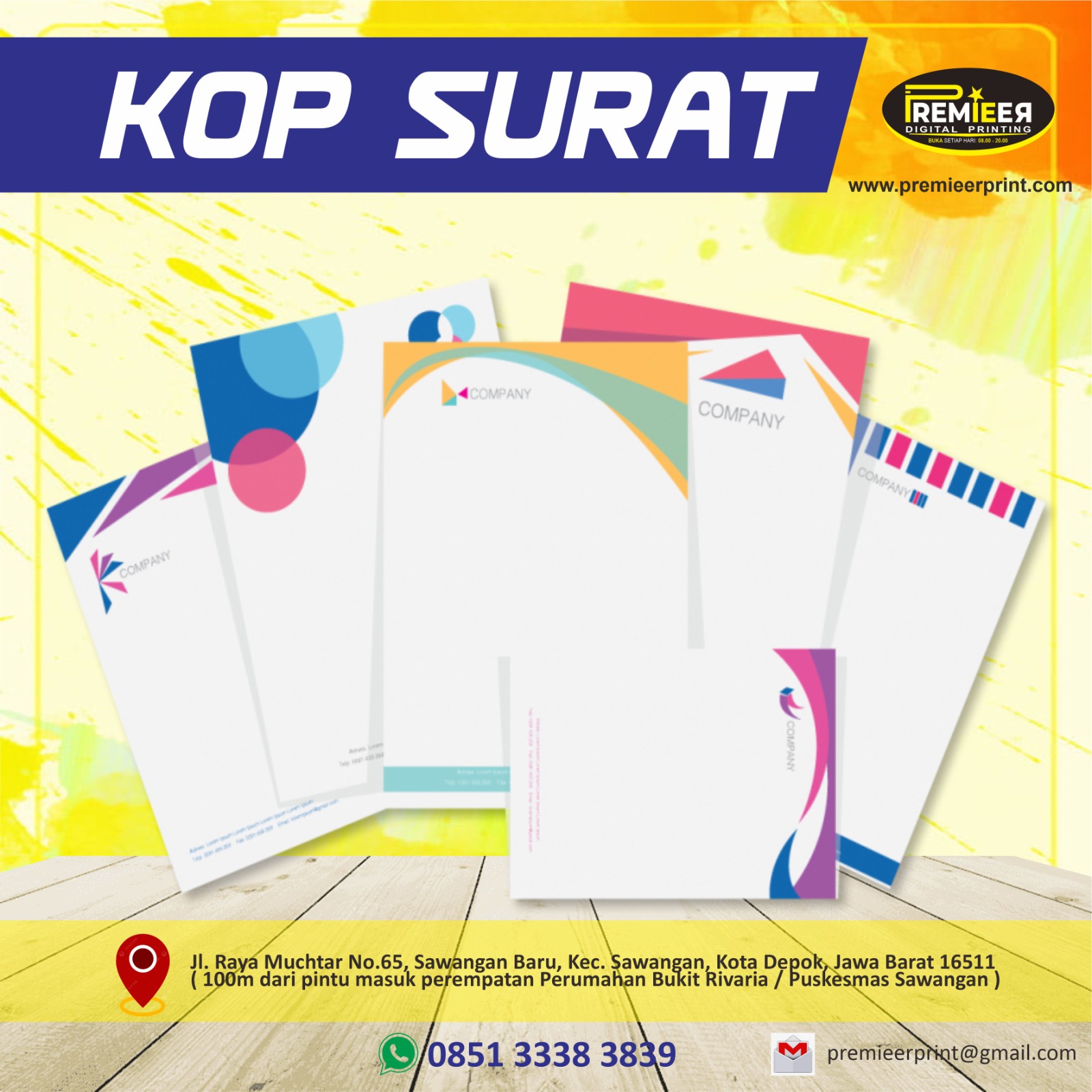 Cetak kop surat perusahaan