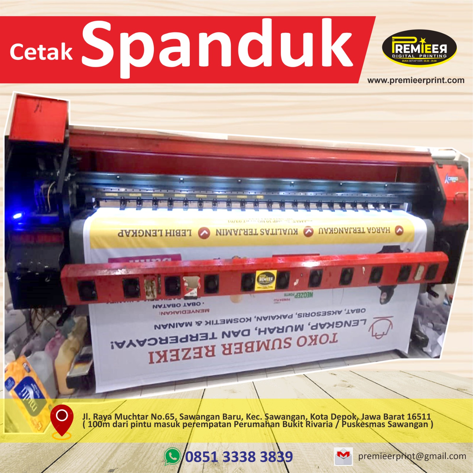 Cetak spanduk flexi outdoor