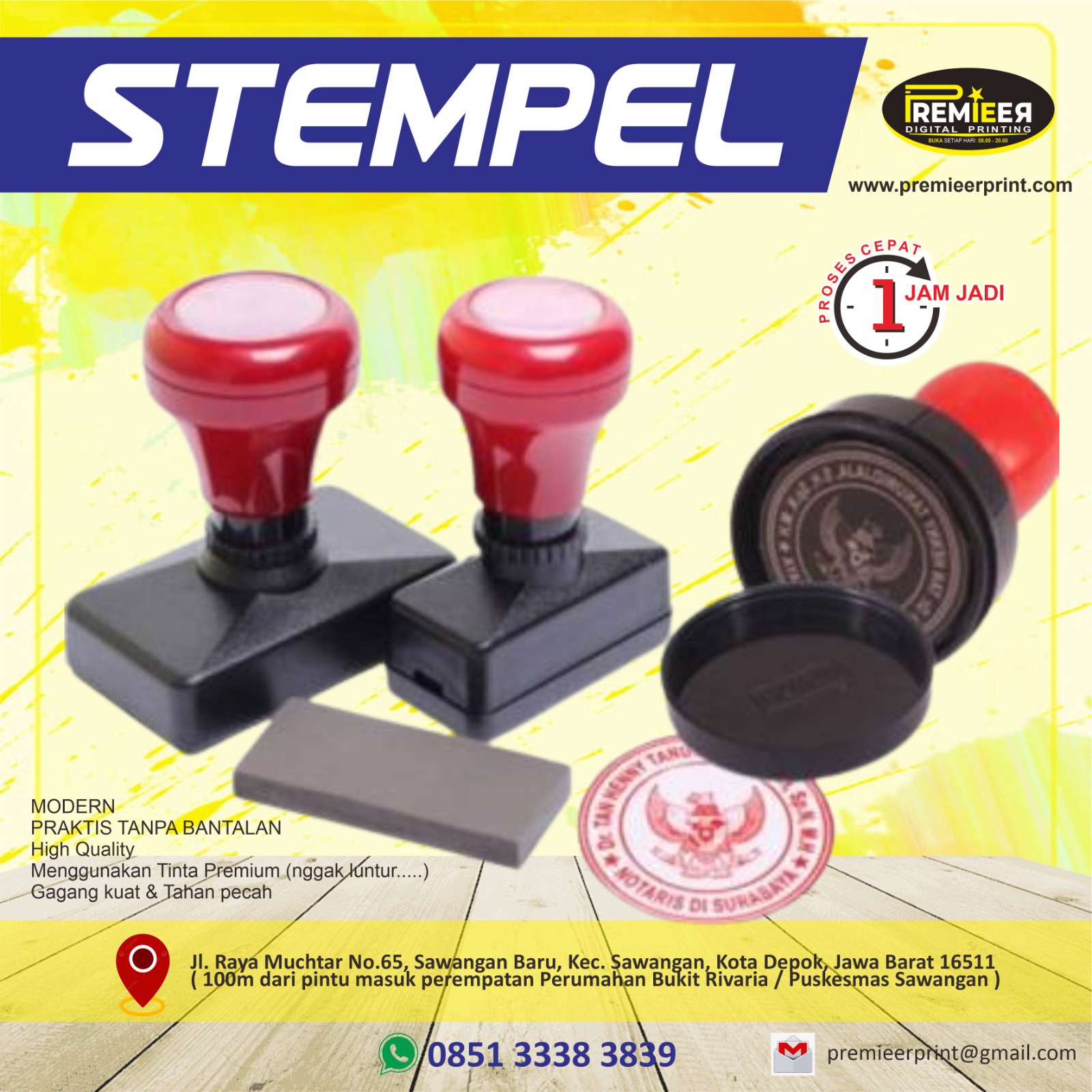 Pembuatan stempel flash dan runaflek