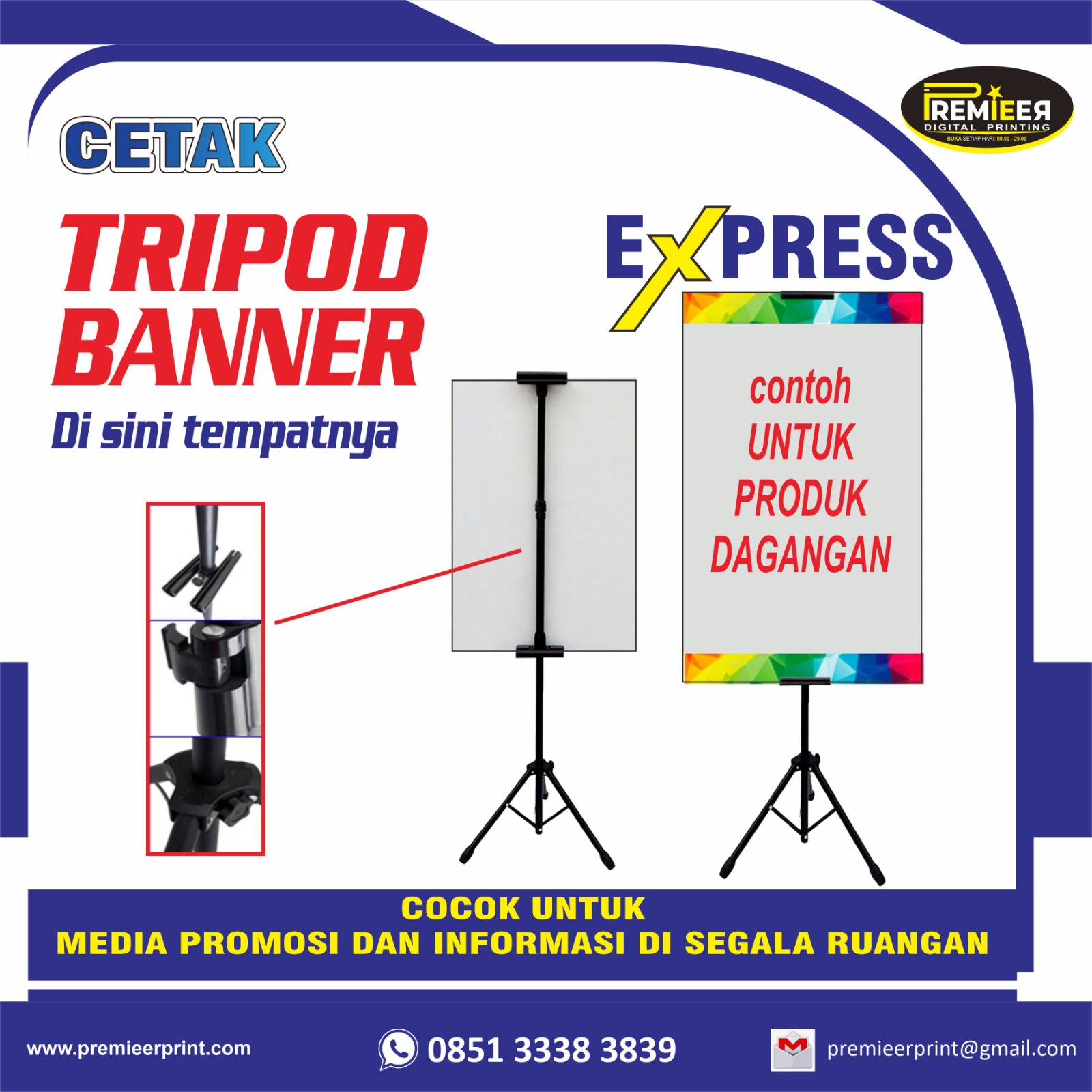 Cetak tripod banner display